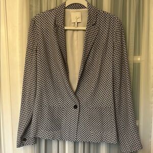 Joie Black and White Polka Dot Blazer